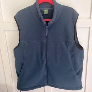 Cabela's Outdoor Gear Fleece Full Zip Vest gorpcore navy blue Mens Size L